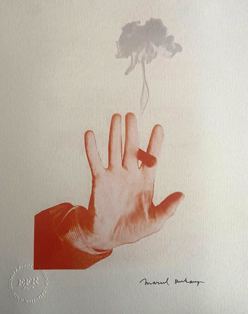 Numbered Marcel Duchamp Lithograph Op - 3