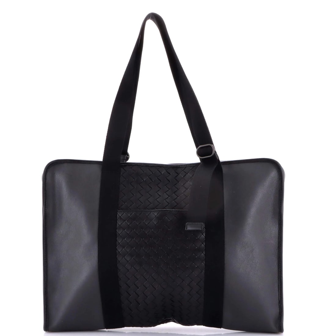 Bottega Veneta Intrecciato Leather Shoulder Briefcase: Bottega Veneta Intrecciato Leather Shoulder Briefcase Experience the timeless elegance of Bottega Veneta's iconic Intrecciato Leather Shoulder Briefcase, boasting a sleek black exterior with subtle