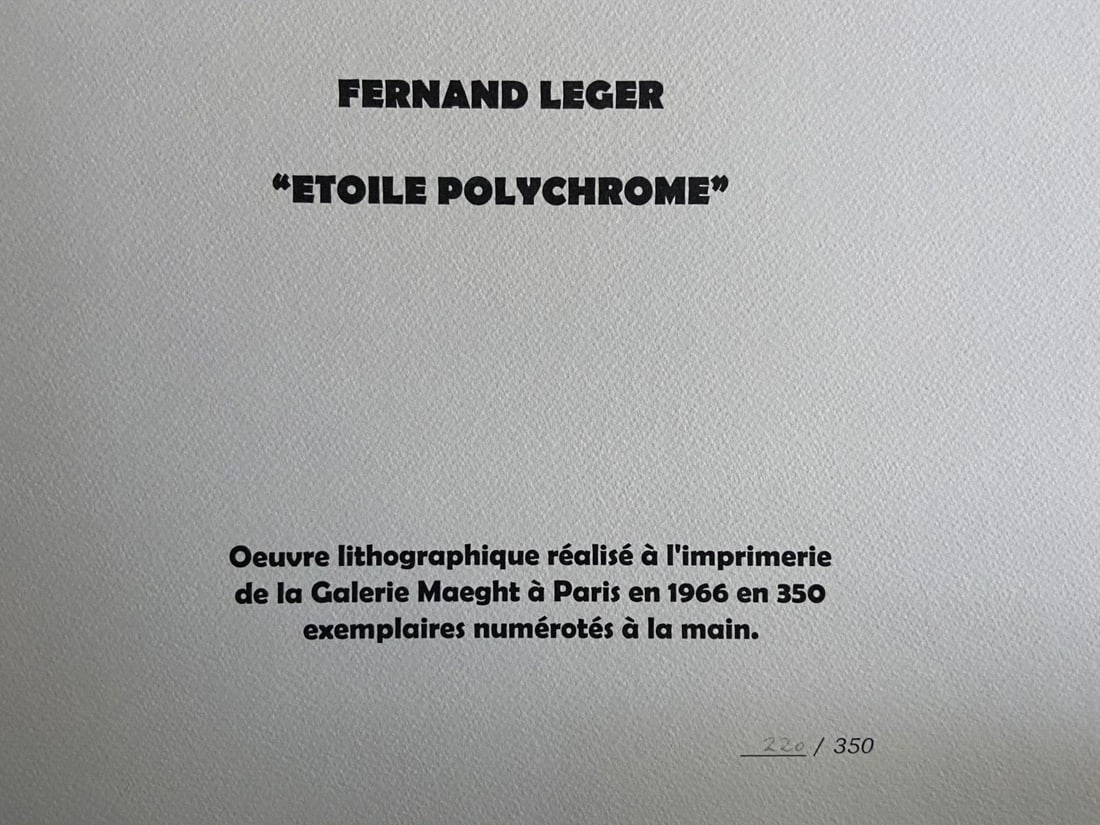 Published Fernand-Lger Lithograph Numbered - 8