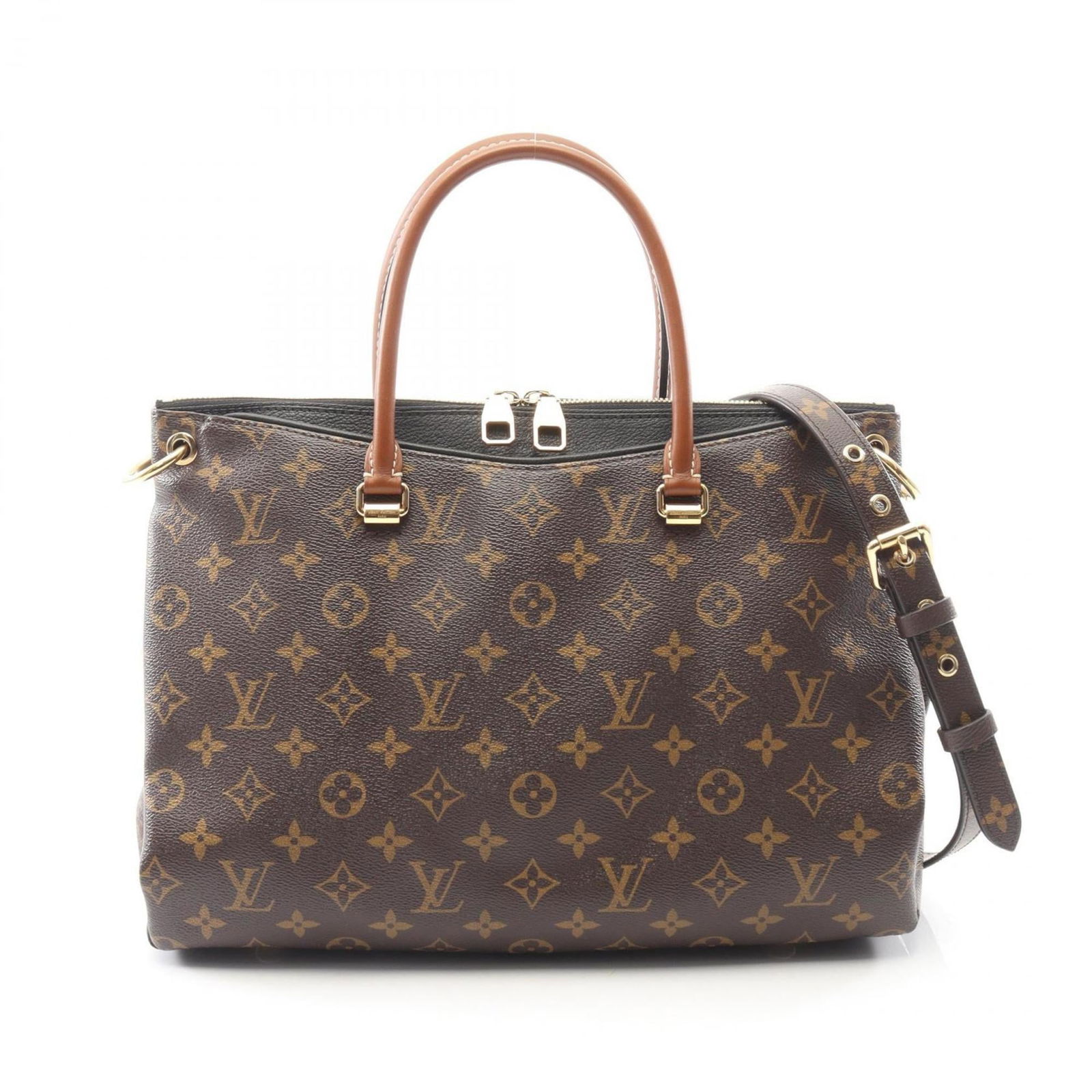 Louis Vuitton Coated Canvas Leather Handbag: Louis Vuitton Coated Canvas Leather Handbag A timeless piece from the iconic Louis Vuitton collection, this coated canvas leather handbag boasts sleek black and brown color options that exude sophisti