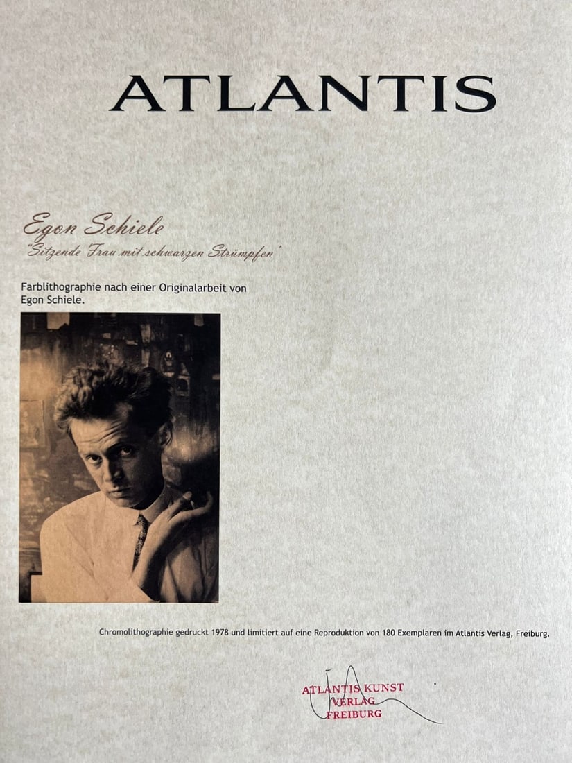 Numbered Egon Schiele Lithograph - 9