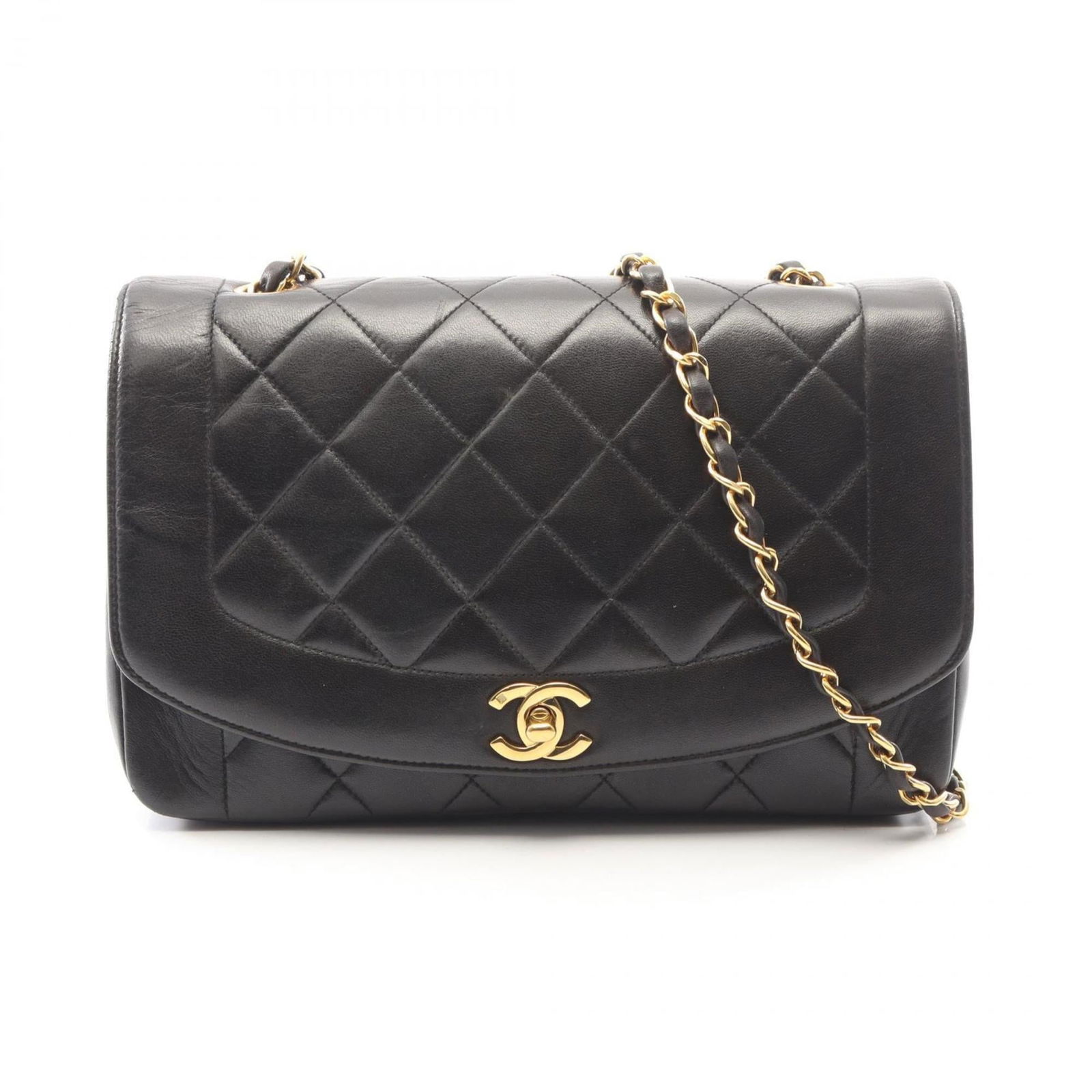 Chanel Shoulder Bag in Leather: Chanel Shoulder Bag in Leather A timeless Chanel shoulder bag in luxurious lambskin leather, this classic design exudes sophistication and elegance. With its sleek gold hardware and understated black