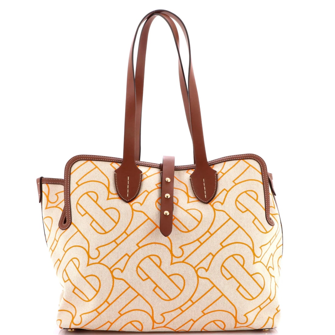 Medium Burberry Soft Belt Bag XL TB Monogram Printed Canvas: Medium Burberry Soft Belt Bag XL TB Monogram Printed Canvas Experience the timeless elegance of Burberry with this Soft Belt Bag XL TB Monogram Printed Canvas in rich brown. Crafted from high-quality