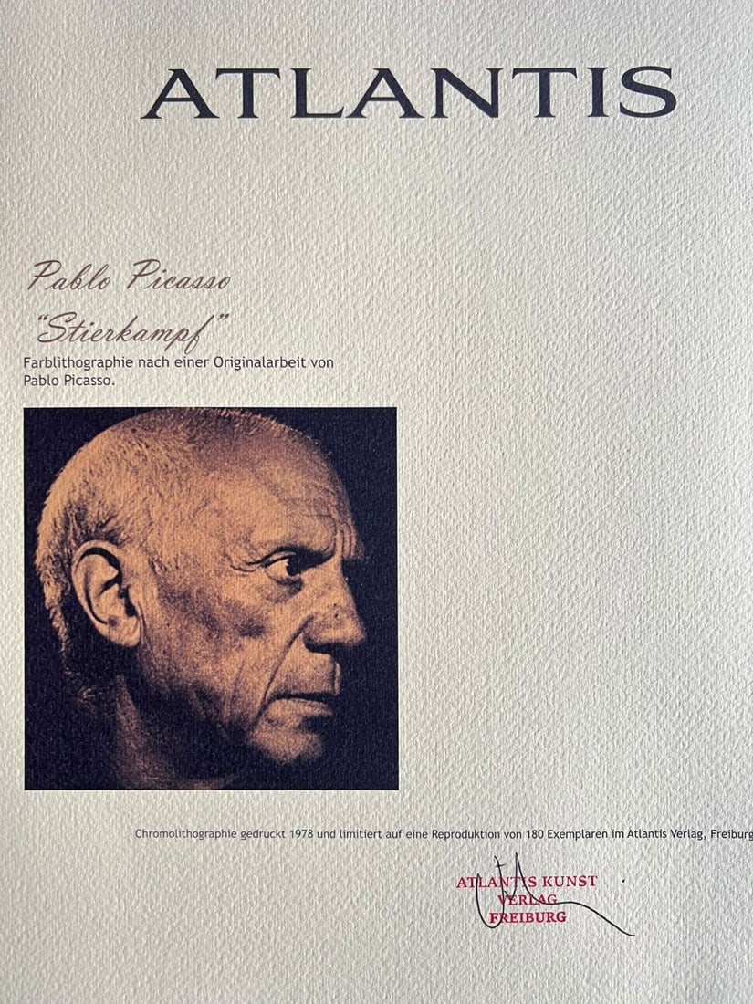 Pablo Picasso Lithograph 'Corrida', Numbered - 9