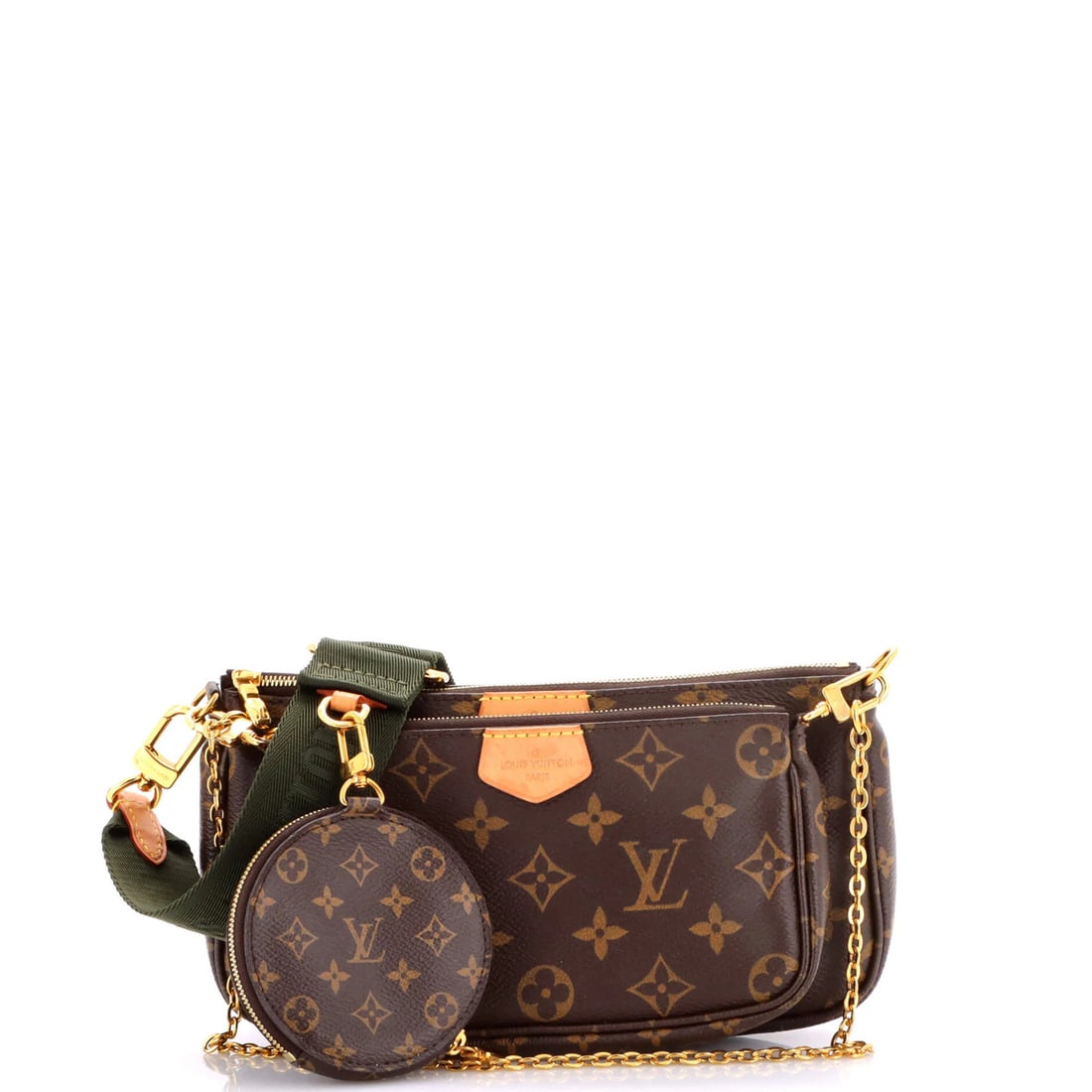 Canvas Louis Vuitton Multi Pochette Accessoires Monogram: Canvas Louis Vuitton Multi Pochette Accessoires Monogram A stylish and versatile cross-body bag, the Louis Vuitton Multi Pochette Accessoires Monogram is a timeless accessory that exudes luxury and