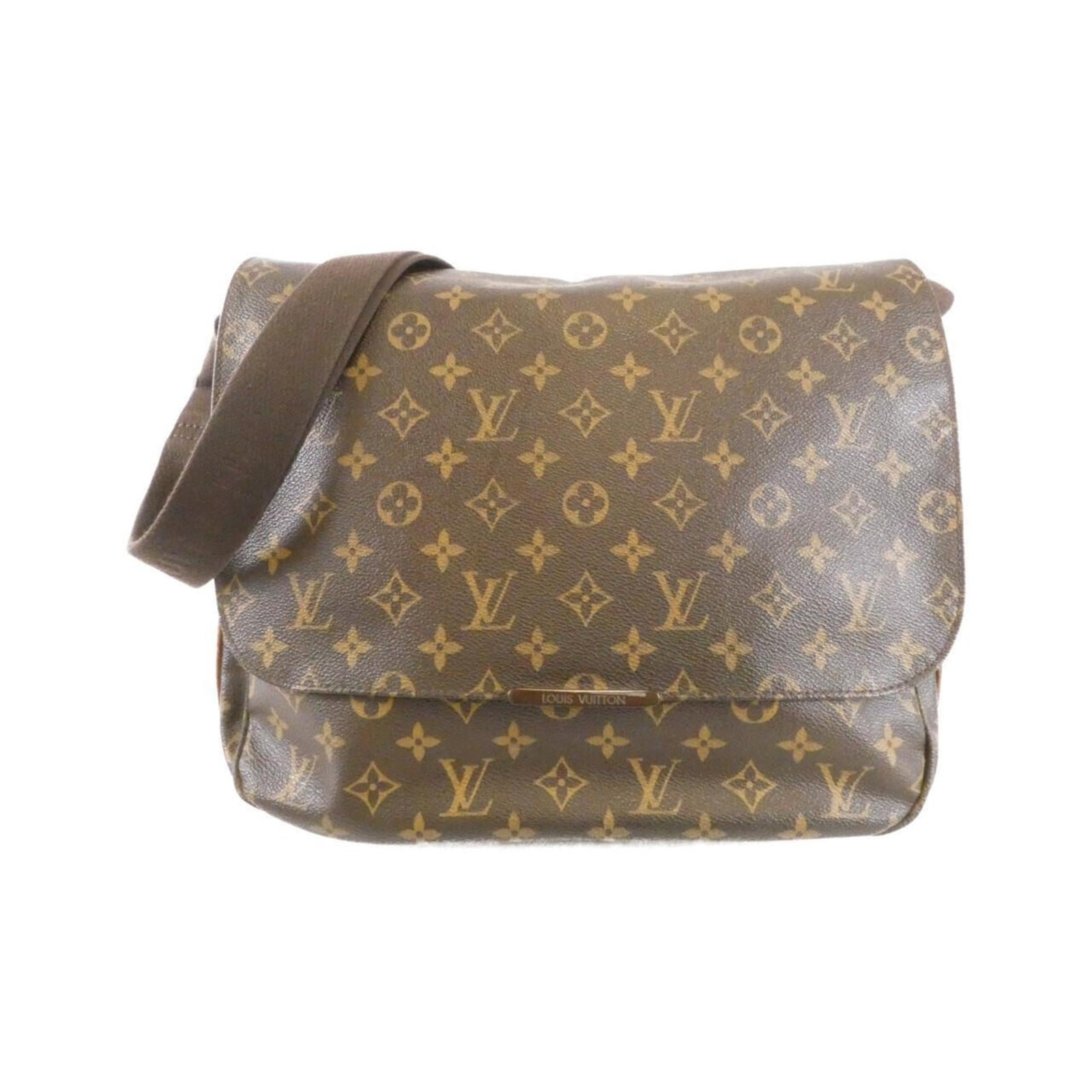 Louis Vuitton Coated Canvas Shoulder Bag: Louis Vuitton Coated Canvas Shoulder Bag A timeless piece from the iconic Louis Vuitton brand, this Marron coated canvas shoulder bag boasts classic design and premium quality. With its durable constr