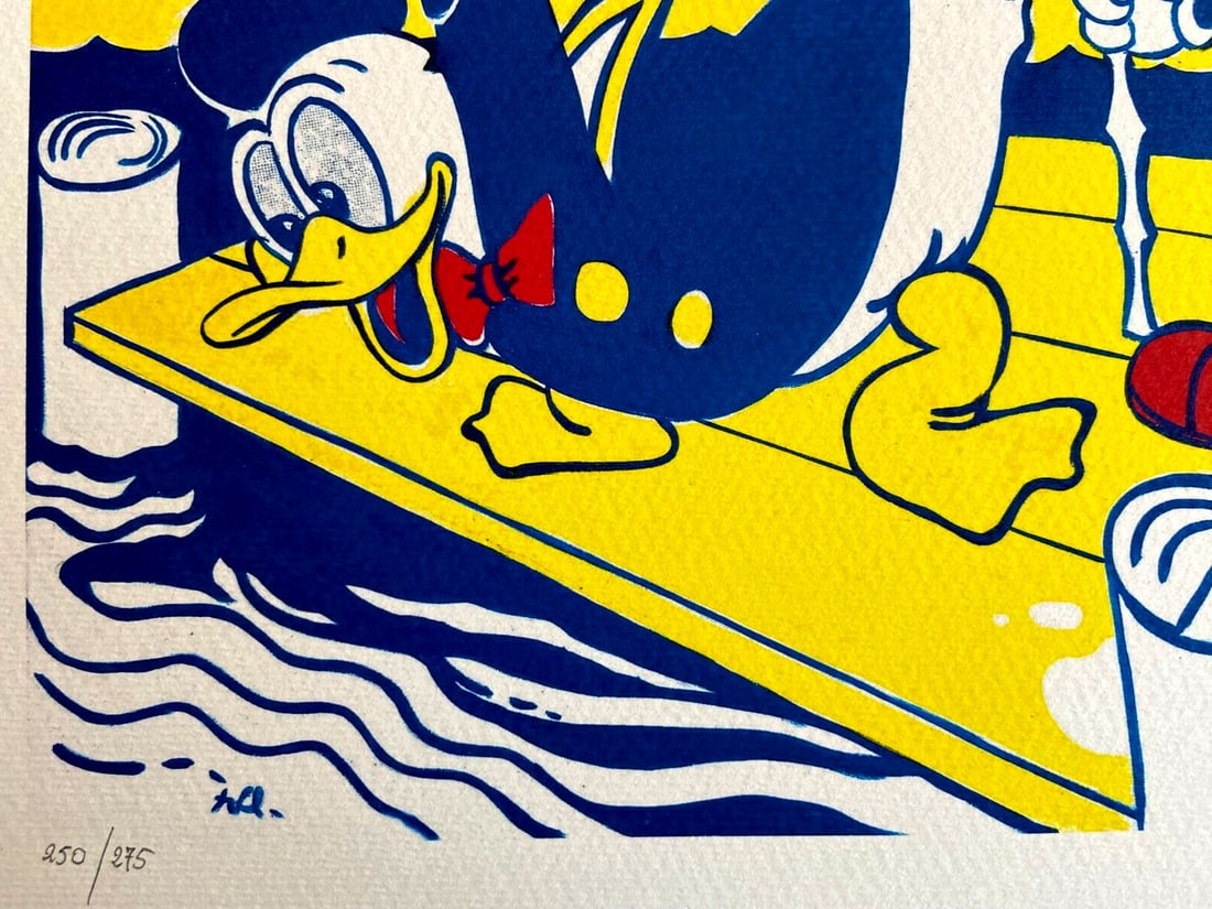 Kaws Roy Lichtenstein Lithograph Numbered Stamp - 5