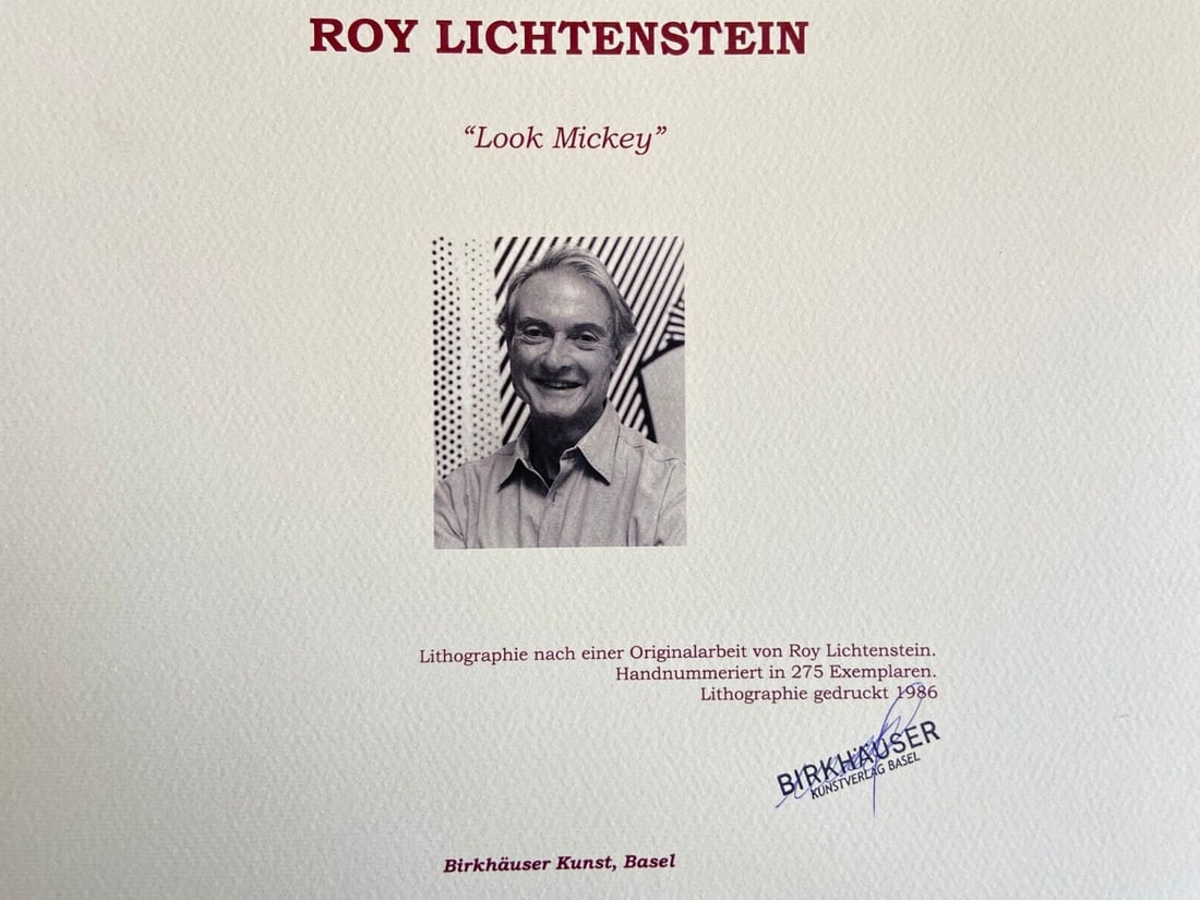 Kaws Roy Lichtenstein Lithograph Numbered Stamp - 7