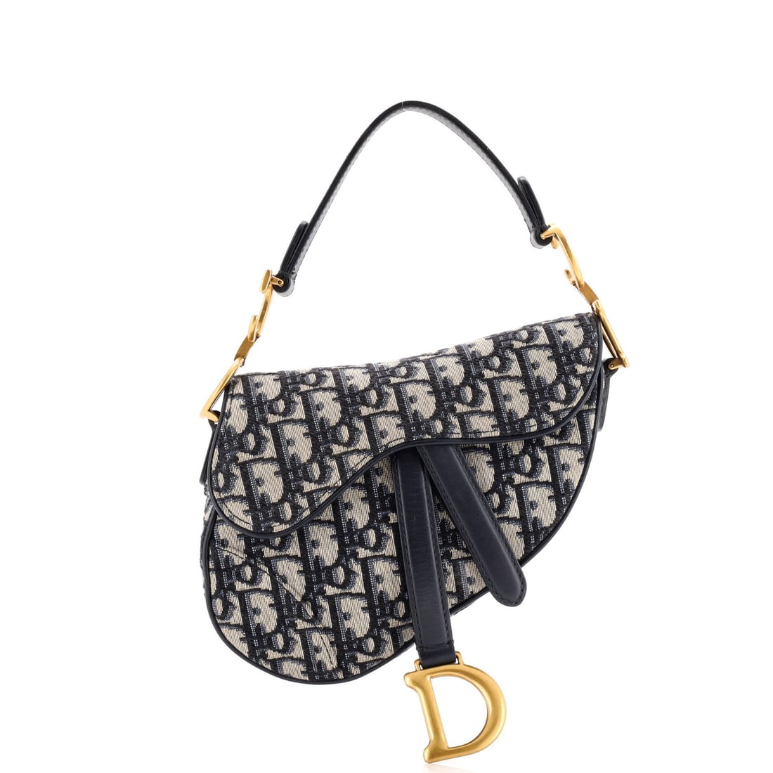Christian Dior Mini Oblique Canvas Saddle Handbag (1 of 7)