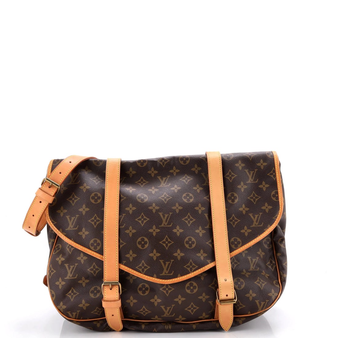 43 Louis Vuitton Saumur Handbag Monogram Canvas: 43 Louis Vuitton Saumur Handbag Monogram Canvas A timeless classic, the Louis Vuitton Saumur Handbag is a stylish messenger bag with a rich history and iconic monogram canvas design. With its