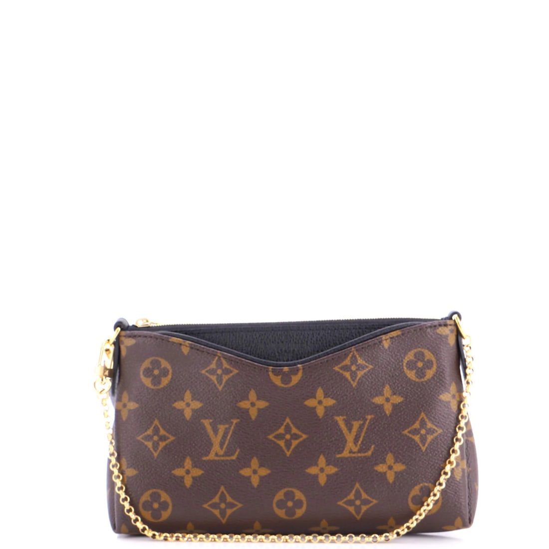 Louis Vuitton Pallas Clutch - Monogram Canvas and Leather: Louis Vuitton Pallas Clutch - Monogram Canvas and Leather The Louis Vuitton Pallas Clutch is a timeless piece of luxury, boasting the iconic monogram canvas exterior and supple leather accents in