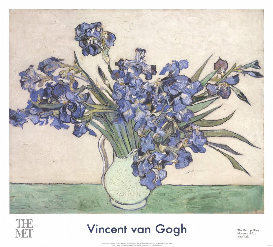 Impressionism VINCENT VAN GOGH Irises in a Vase 27" x 30" Offset Lithograph 2016 (1 of 4)