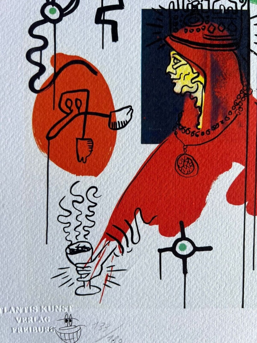 Op Keith Haring Lithograph Numbered - 7