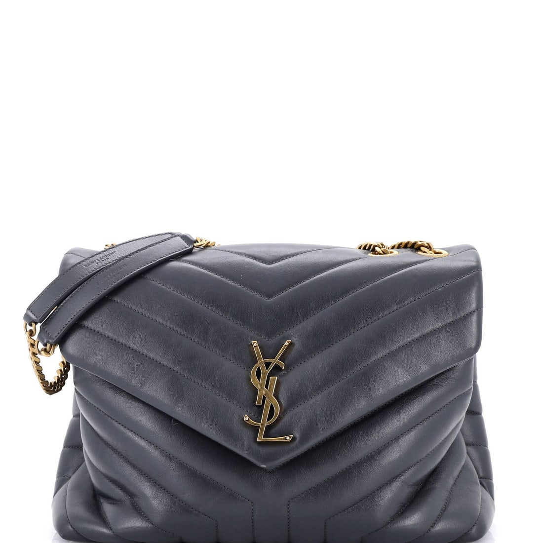 Matelasse Chevron Leather Medium Saint Laurent Loulou Shoulder Bag: Matelasse Chevron Leather Medium Saint Laurent Loulou Shoulder Bag The Matelasse Chevron Leather Medium Loulou Shoulder Bag from Saint Laurent is a timeless piece that exudes effortless chic. Its