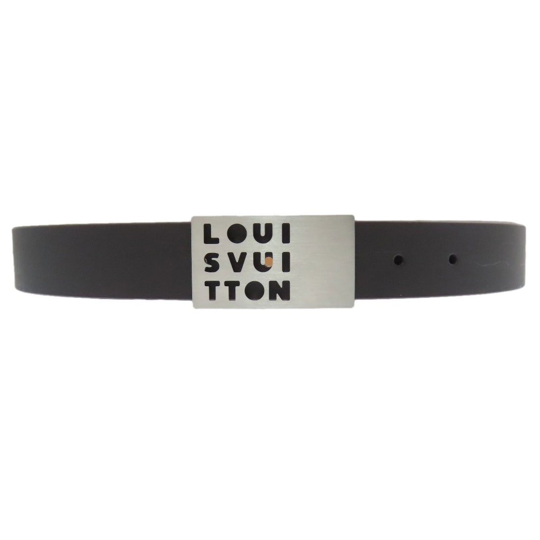 Louis Vuitton M6809 Saint Tulle Leather Belt: Louis Vuitton M6809 Saint Tulle Leather Belt Elevate your style with the iconic Louis Vuitton M6809 Saint Tulle Leather Belt, boasting sleek dark brown leather and subtle brown tones that add depth