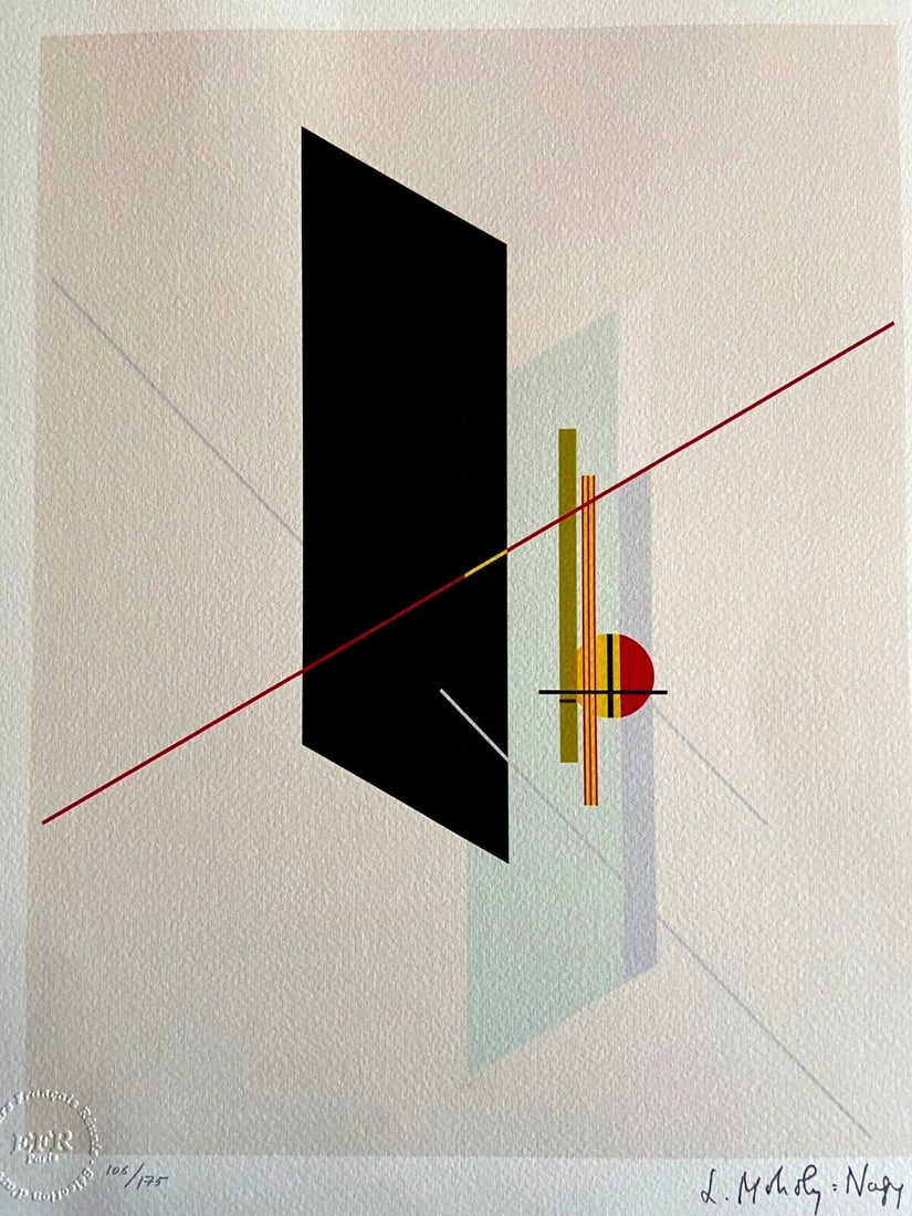 Rare Laszlo Moholy-Nagy Lithograph Op Limited (1 of 8)