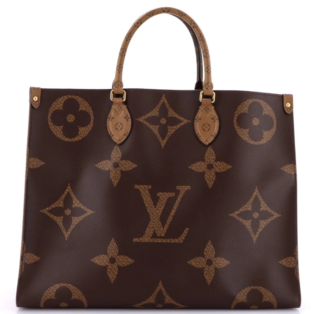 GM Louis Vuitton OnTheGo Tote Reverse Monogram Giant: GM Louis Vuitton OnTheGo Tote Reverse Monogram Giant The iconic Louis Vuitton OnTheGo Tote Reverse Monogram Giant is a stylish and practical accessory for any fashion-conscious individual. With its sp