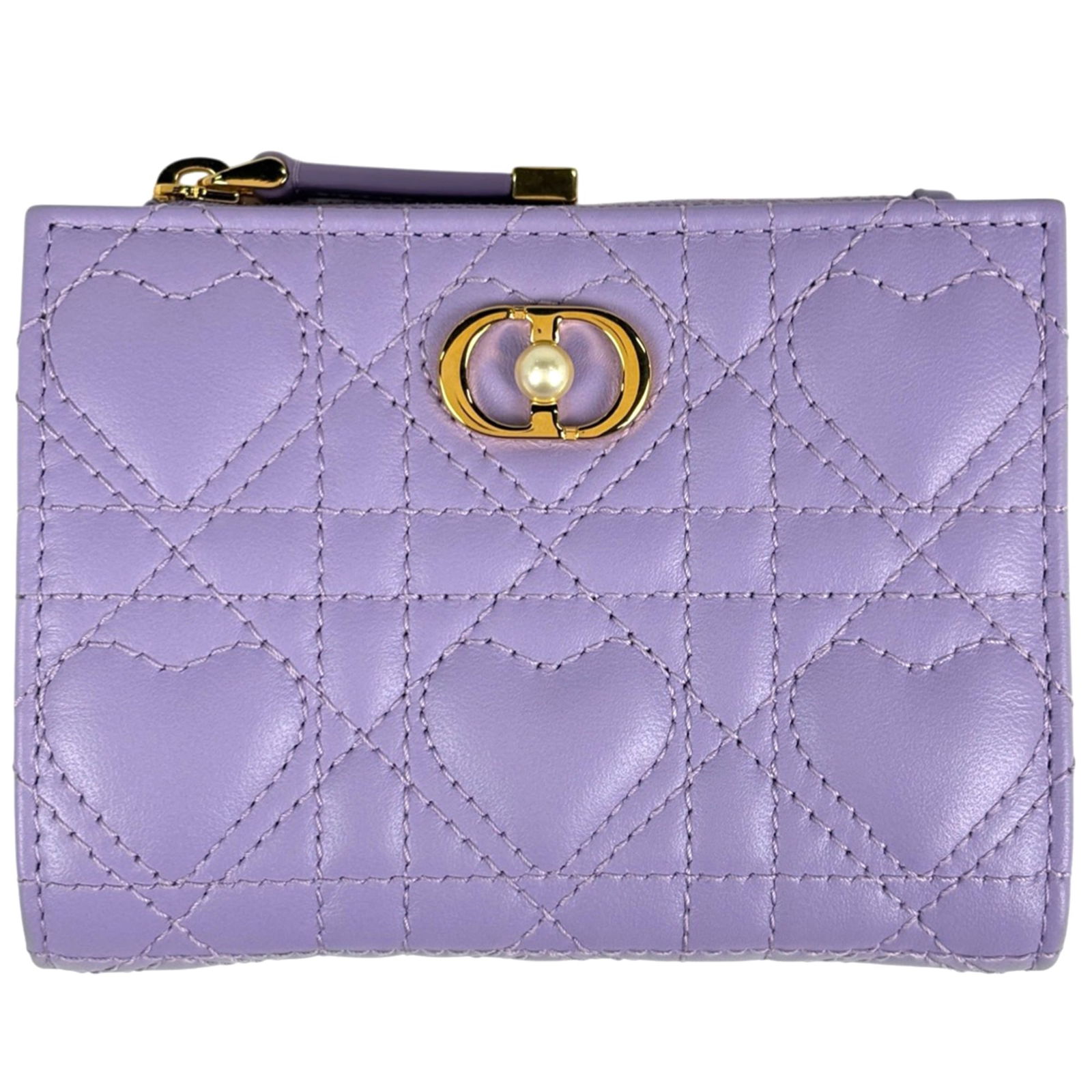 Christian Dior Bi-Fold Leather Wallet: Christian Dior Bi-Fold Leather Wallet A luxurious touch for your daily essentials, this Christian Dior bi-fold leather wallet boasts rich purple hues and premium leather construction. With its