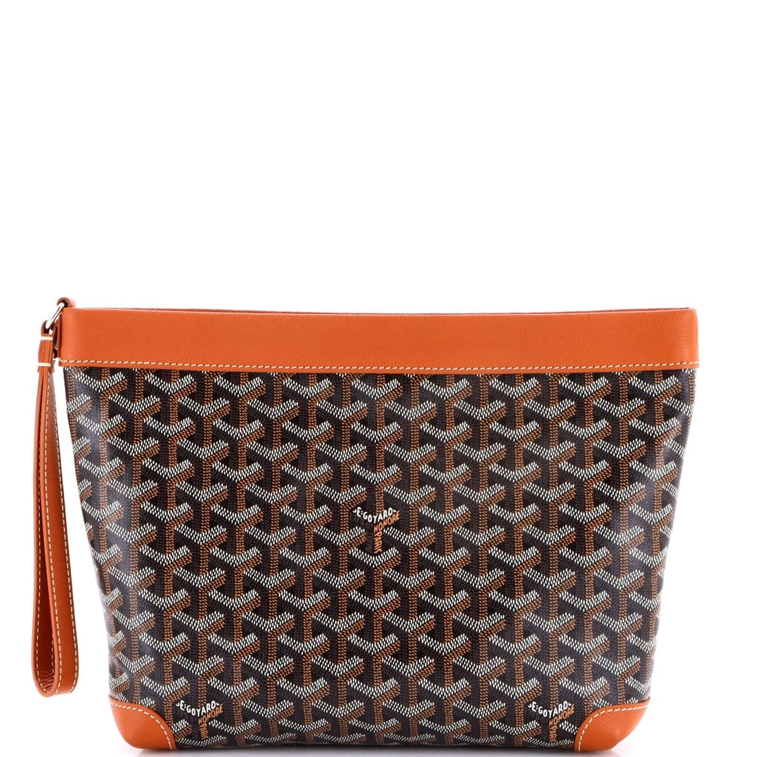 Goyard Conti Pouch in Goyardine Coated Canvas: Goyard Conti Pouch in Goyardine Coated Canvas The Goyard Conti Pouch is a timeless and elegant accessory, boasting the iconic Goyardine Coated Canvas exterior that adds a touch of sophistication to