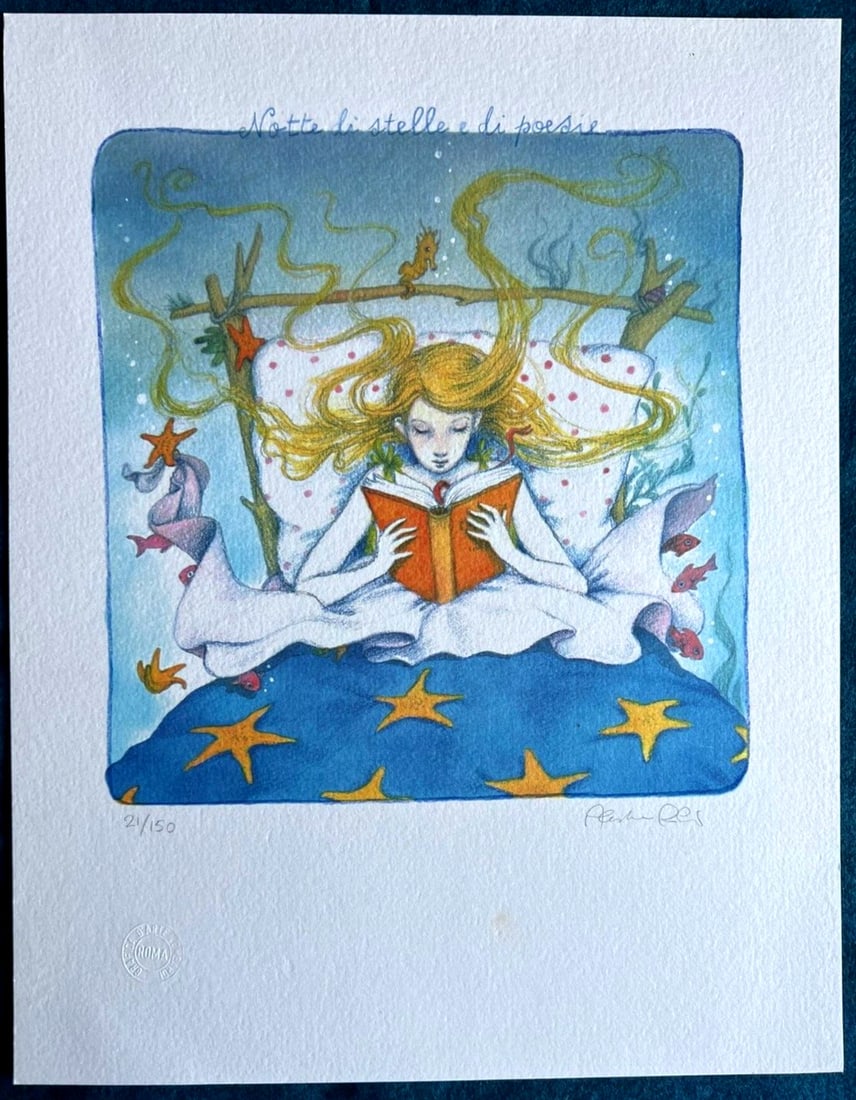 Numbered Alessandra Roberti Lithograph Mixed Technique - 2