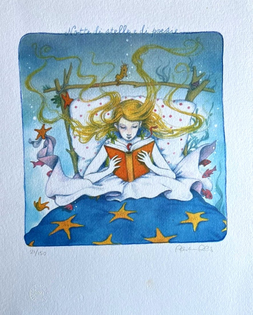 Numbered Alessandra Roberti Lithograph Mixed Technique - 3