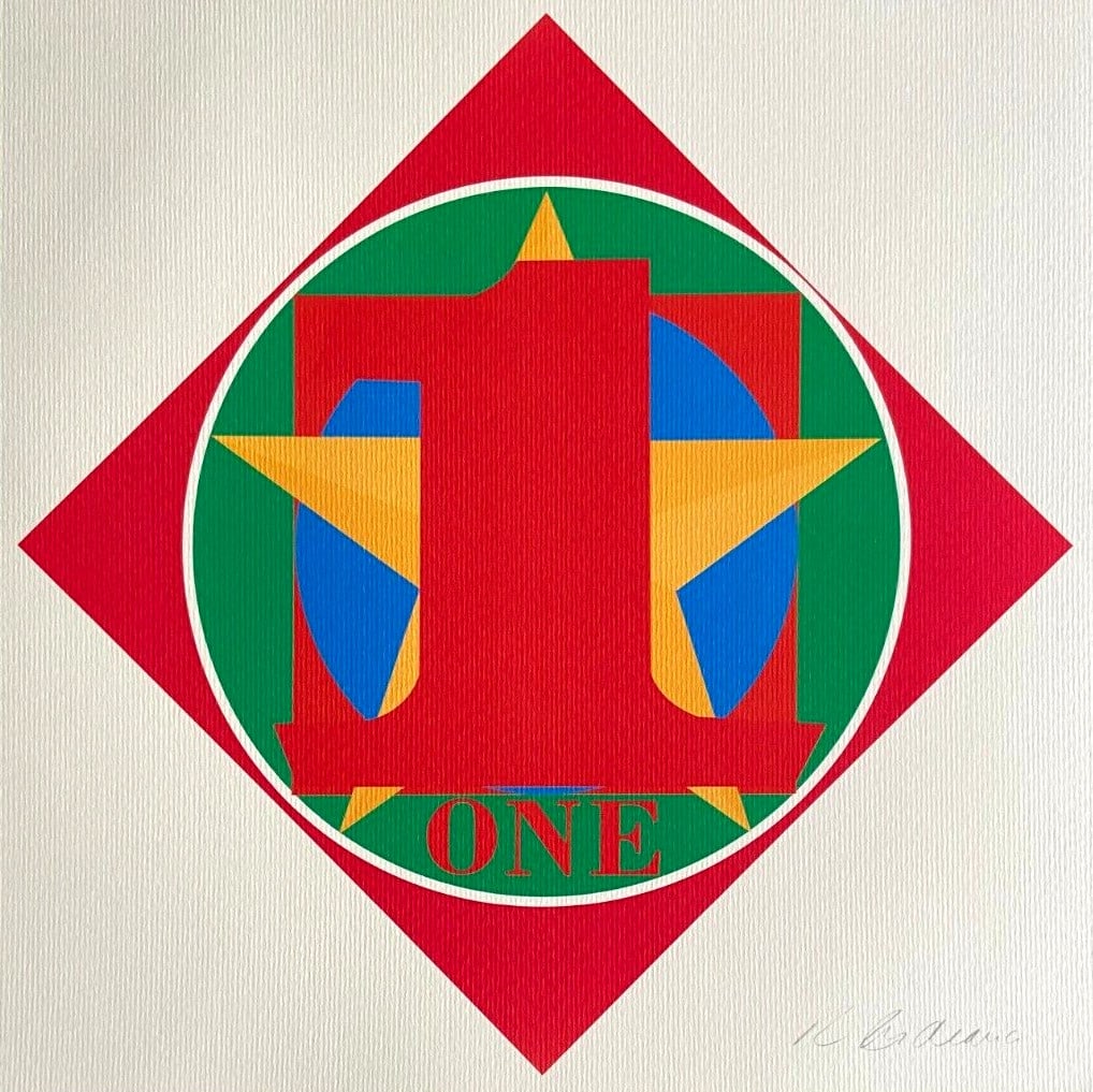 Op Robert Indiana Lithograph Guggenheim Museum Numbered: Op Robert Indiana Lithograph Guggenheim Museum Numbered A rare opportunity to own a piece of modern art history, this limited edition lithograph by Robert Indiana, titled "The American Dream", is a