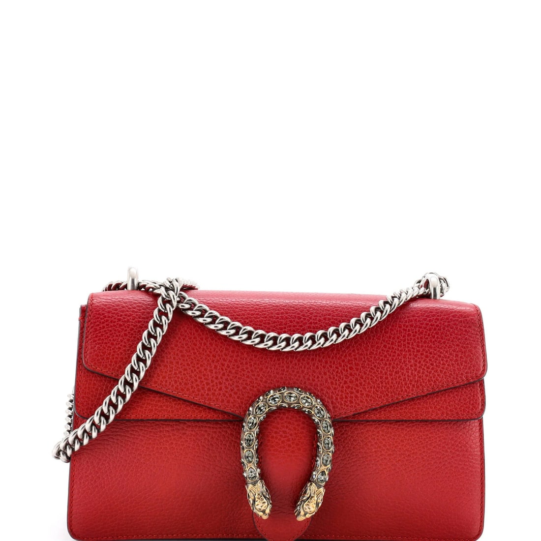 Gucci Dionysus Small Leather Bag: Gucci Dionysus Small Leather Bag The iconic Gucci Dionysus Small Leather Bag is a statement piece, boasting bold red leather exterior and sleek gold hardware. With its compact size and versatile strap