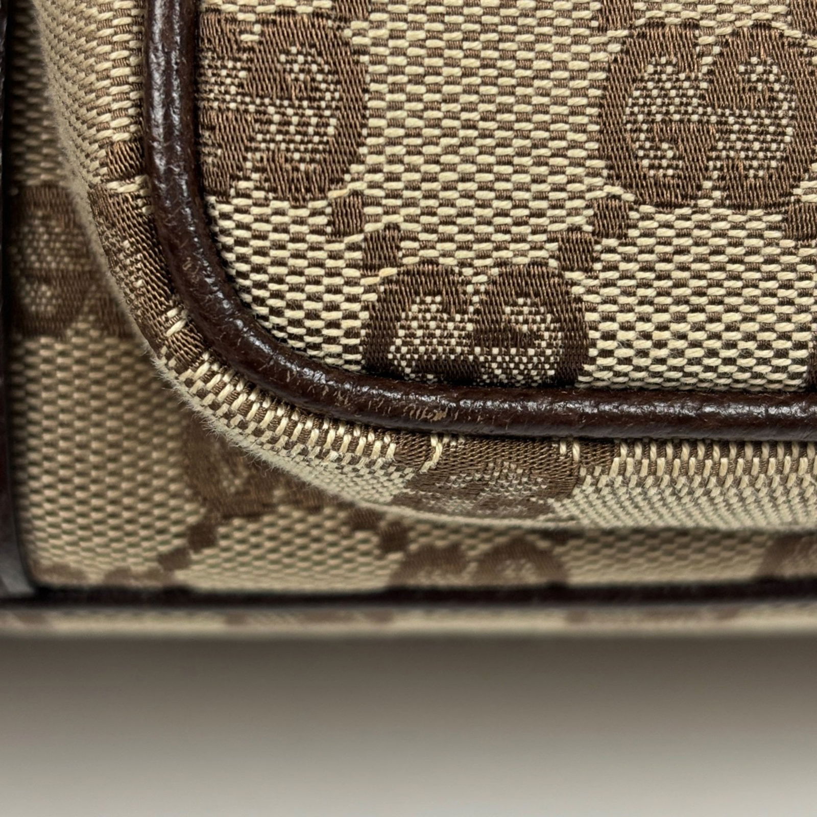 Gucci Canvas and Leather Backpack - 4