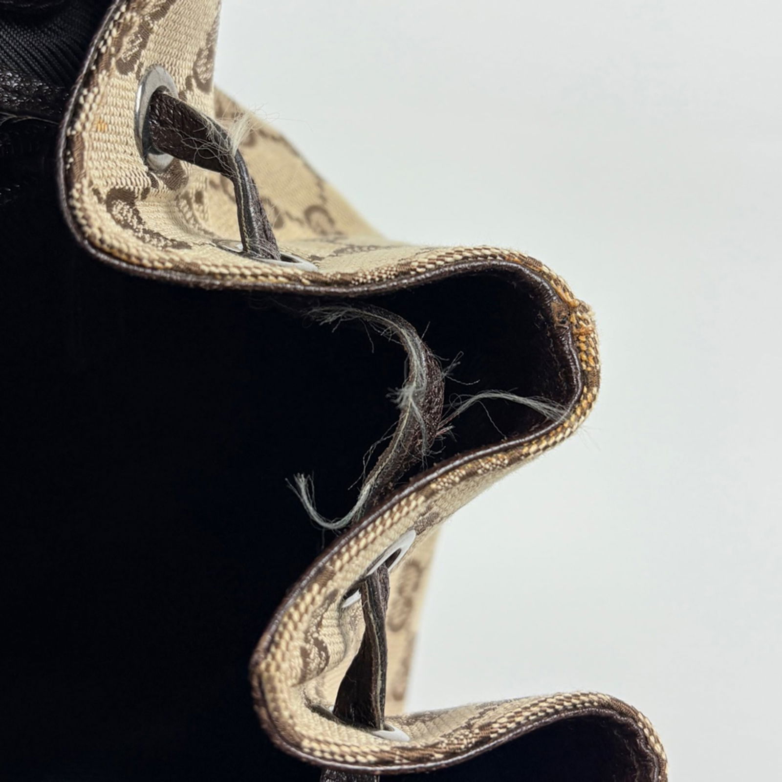 Gucci Canvas and Leather Backpack - 7