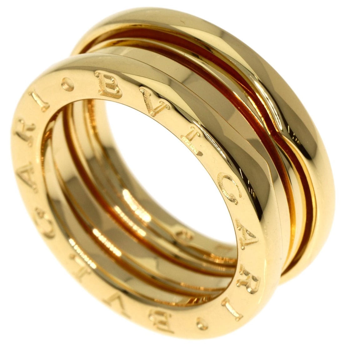 BVLGARI B.zero1 2 Band K18 Yellow Gold Ring #49 (1 of 8)