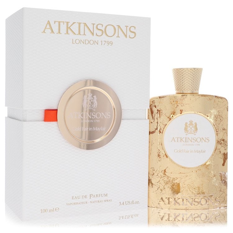 Atkinsons Gold Fair In Mayfair Perfume by Atkinsons Eau de Parfum Spray (Unisex): Atkinsons Gold Fair In Mayfair Perfume by Atkinsons Eau de Parfum Spray (Unisex) Experience the timeless elegance of Atkinsons Gold Fair In Mayfair, a sophisticated unisex perfume that exudes