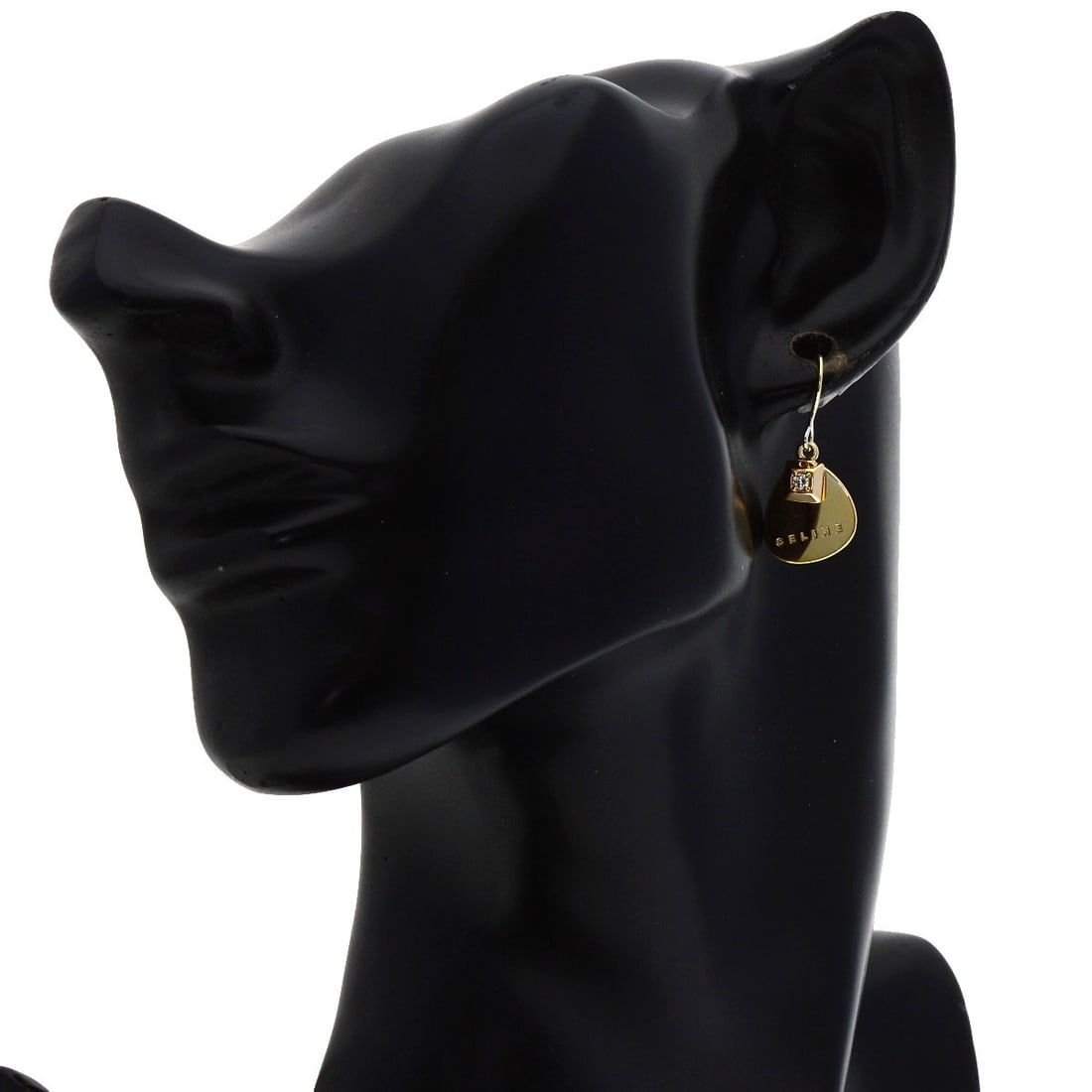 Silver CELINE Diamond Logo earring - 3