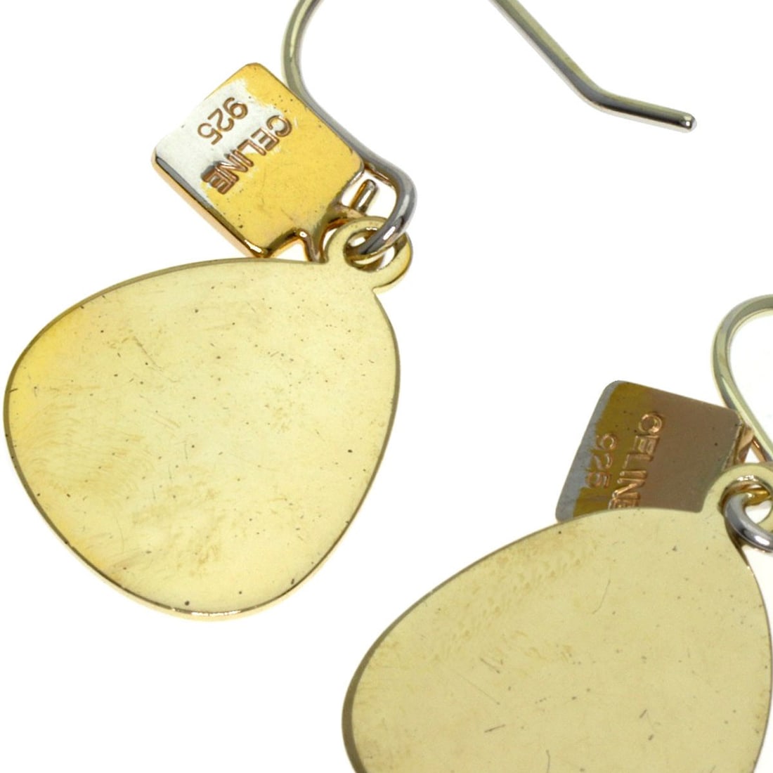 Silver CELINE Diamond Logo earring - 4