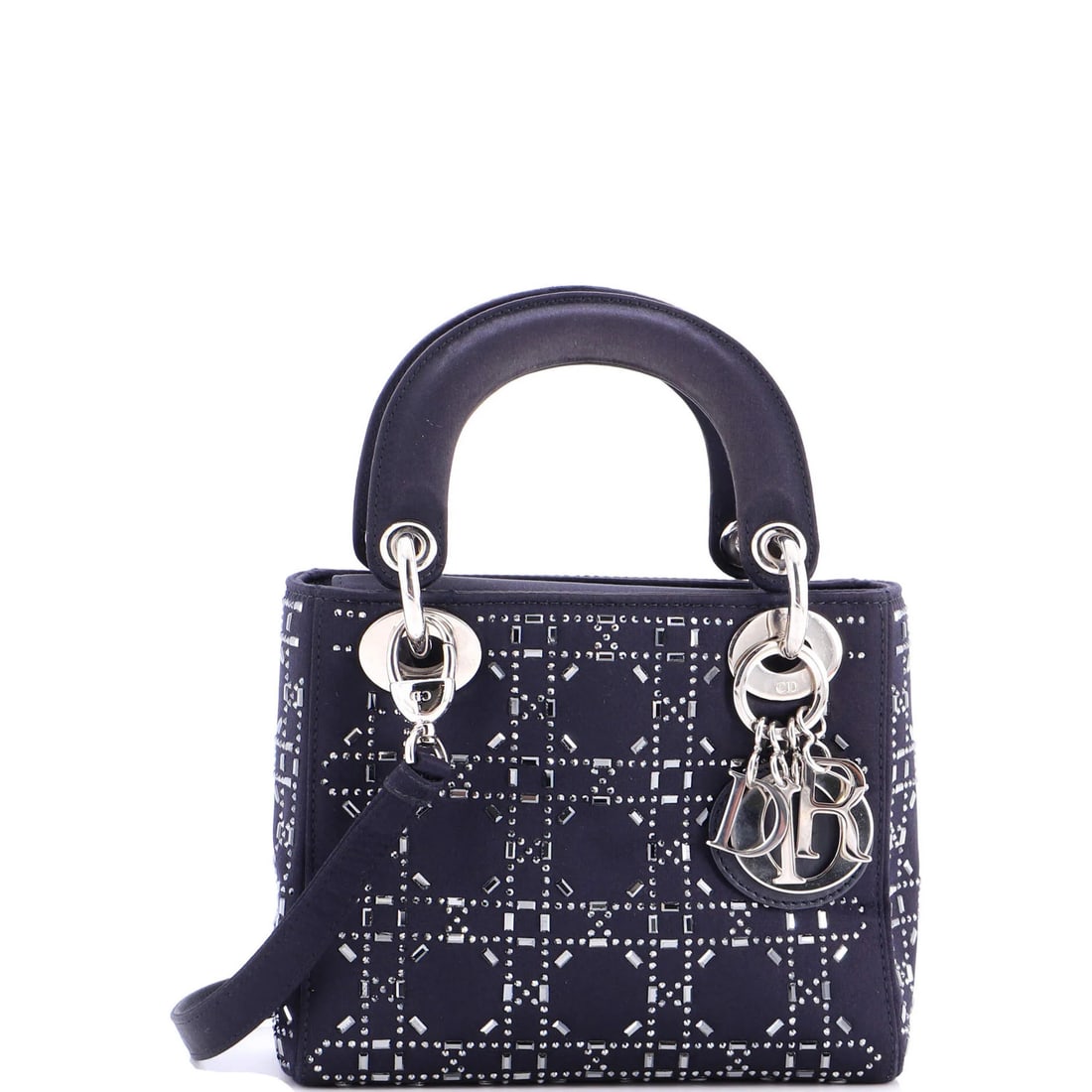 Christian Dior Lady Dior Bag - Crystal Embellished Cannage Quilt Satin Mini: Christian Dior Lady Dior Bag - Crystal Embellished Cannage Quilt Satin Mini The Christian Dior Lady Dior Bag is a stunning, crystal-embellished masterpiece that exudes luxury and sophistication. With