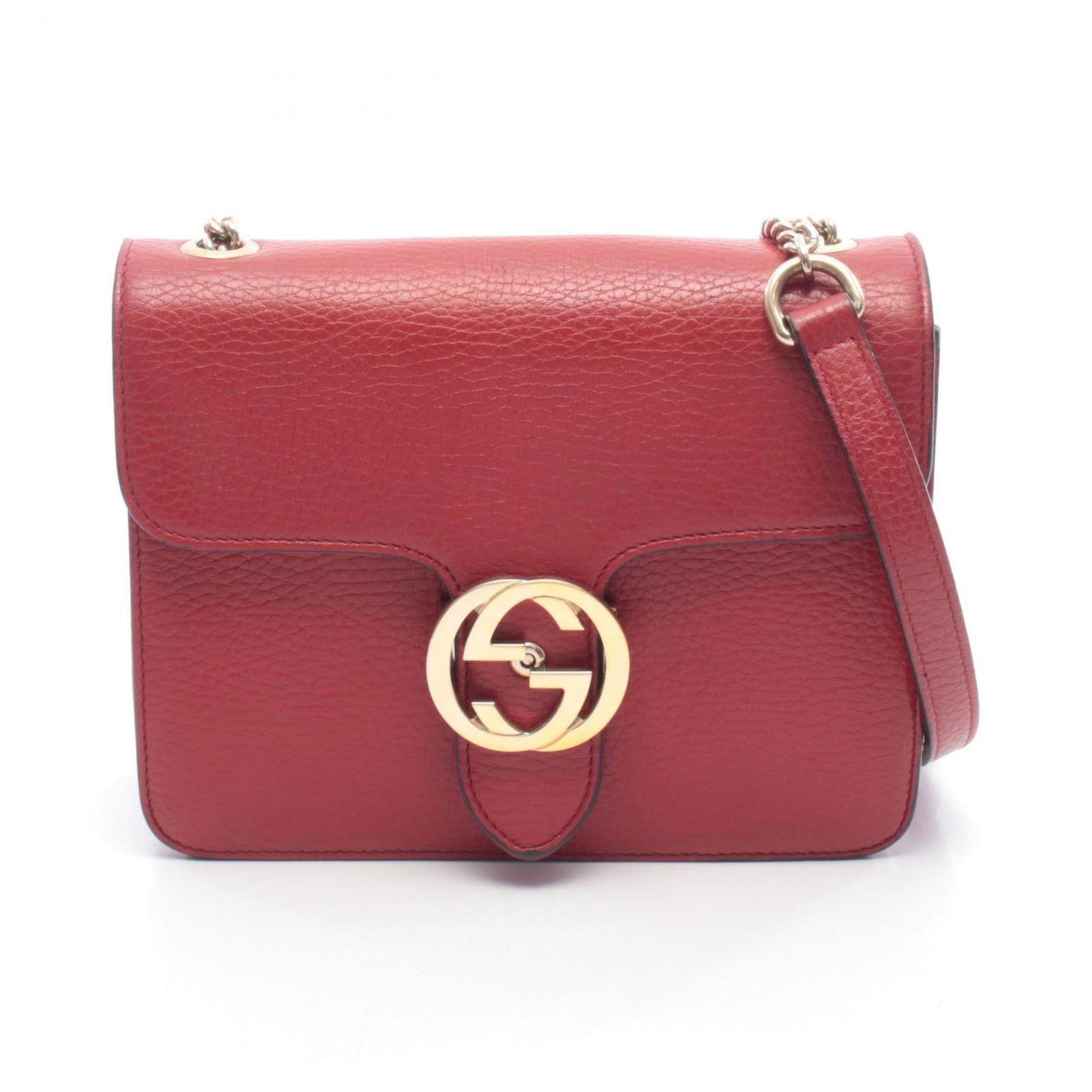 Gucci Leather Shoulder Bag: Gucci Leather Shoulder Bag This stunning Gucci leather shoulder bag is a timeless classic, boasting sleek red leather and a sophisticated design that exudes luxury. With its spacious interior and