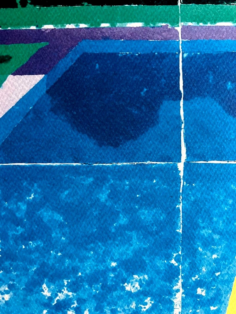 David Hockney Lithograph # Stamp - 3