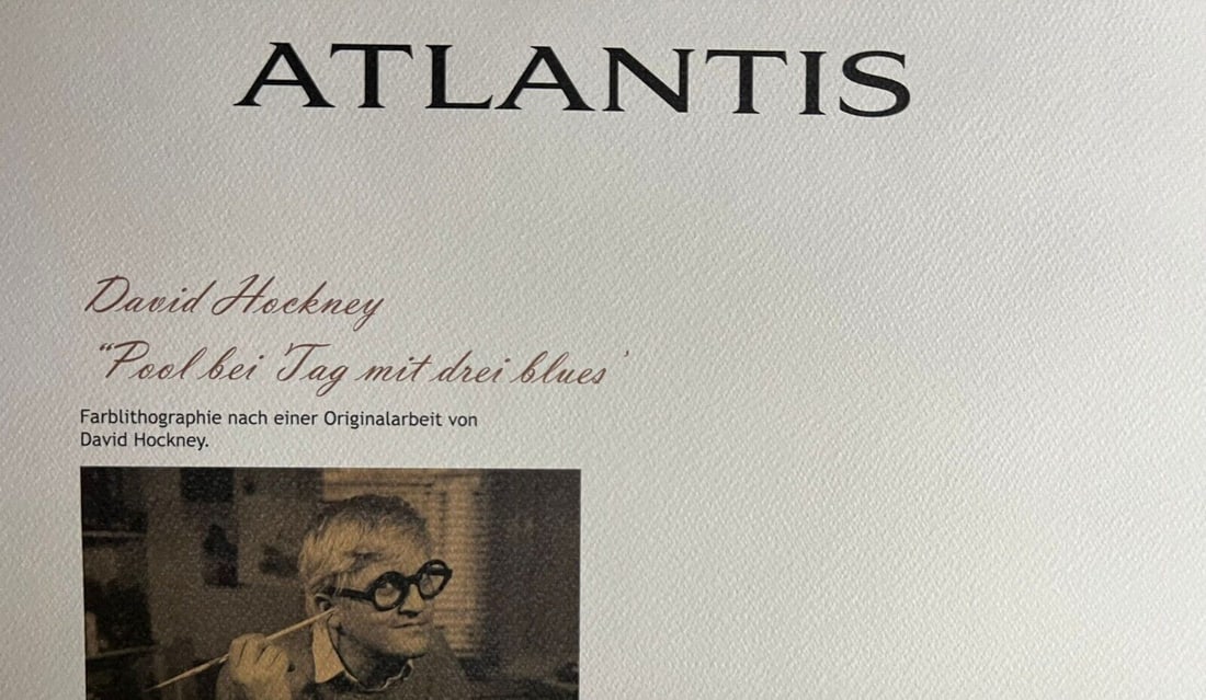 David Hockney Lithograph # Stamp - 8