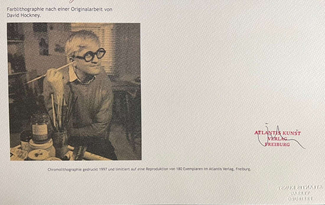 David Hockney Lithograph # Stamp - 9