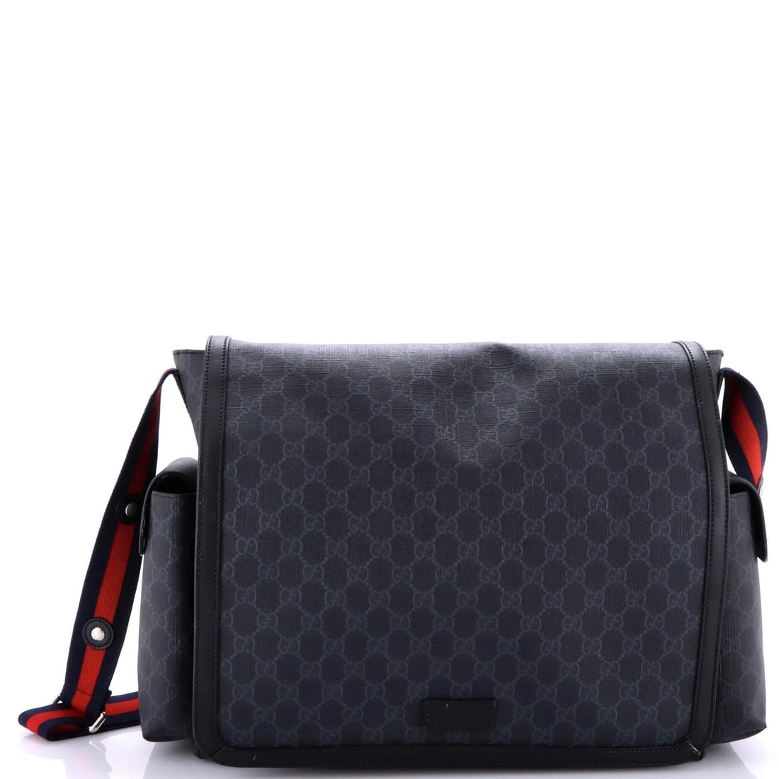 Gucci Small GG Coated Canvas Diaper Bag with Web Strap: Gucci Small GG Coated Canvas Diaper Bag with Web Strap For the discerning parent, this Gucci Small GG Coated Canvas Diaper Bag is a stylish and practical choice. With its classic web strap design and