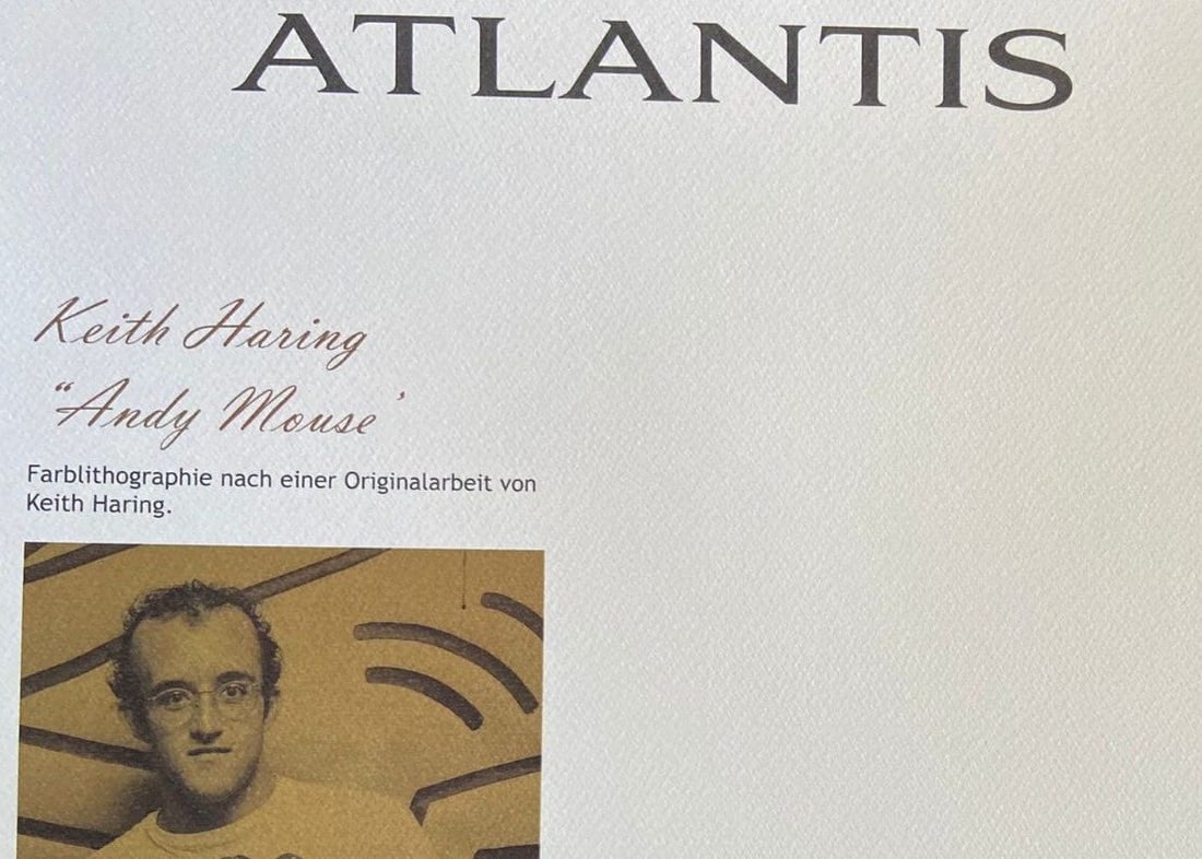 Numbered Keith Haring Lithograph 'Andy Mouse' - 8