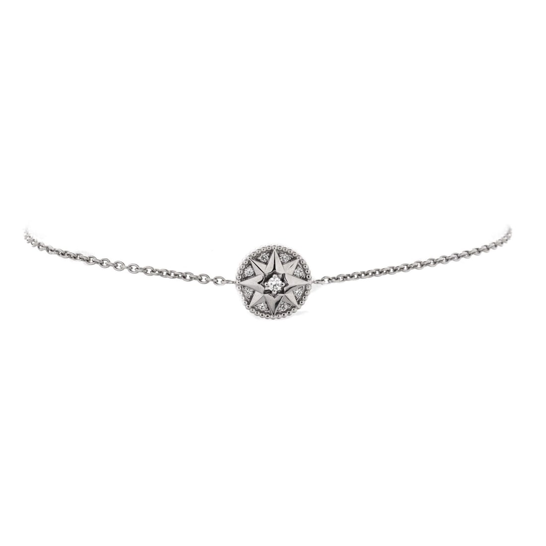 Diamonds Christian Dior Rose des Vents Bracelet 18K White Gold and: Diamonds Christian Dior Rose des Vents Bracelet 18K White Gold and Experience the timeless elegance of Christian Dior's Rose des Vents bracelet, set with sparkling diamonds in 18K white gold. This exq