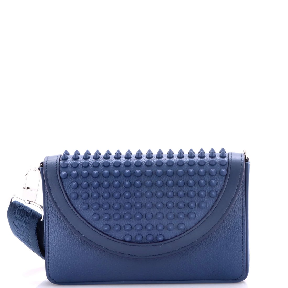 Christian Louboutin Explorafunk Spiked Leather Wallet on Chain: Christian Louboutin Explorafunk Spiked Leather Wallet on Chain Elevate your everyday style with the bold and edgy Explorafunk Spiked Leather Wallet on Chain from Christian Louboutin. This striking blu