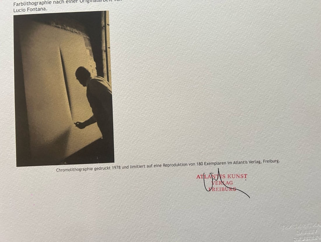 Fontana Lithograph 1978 - 9