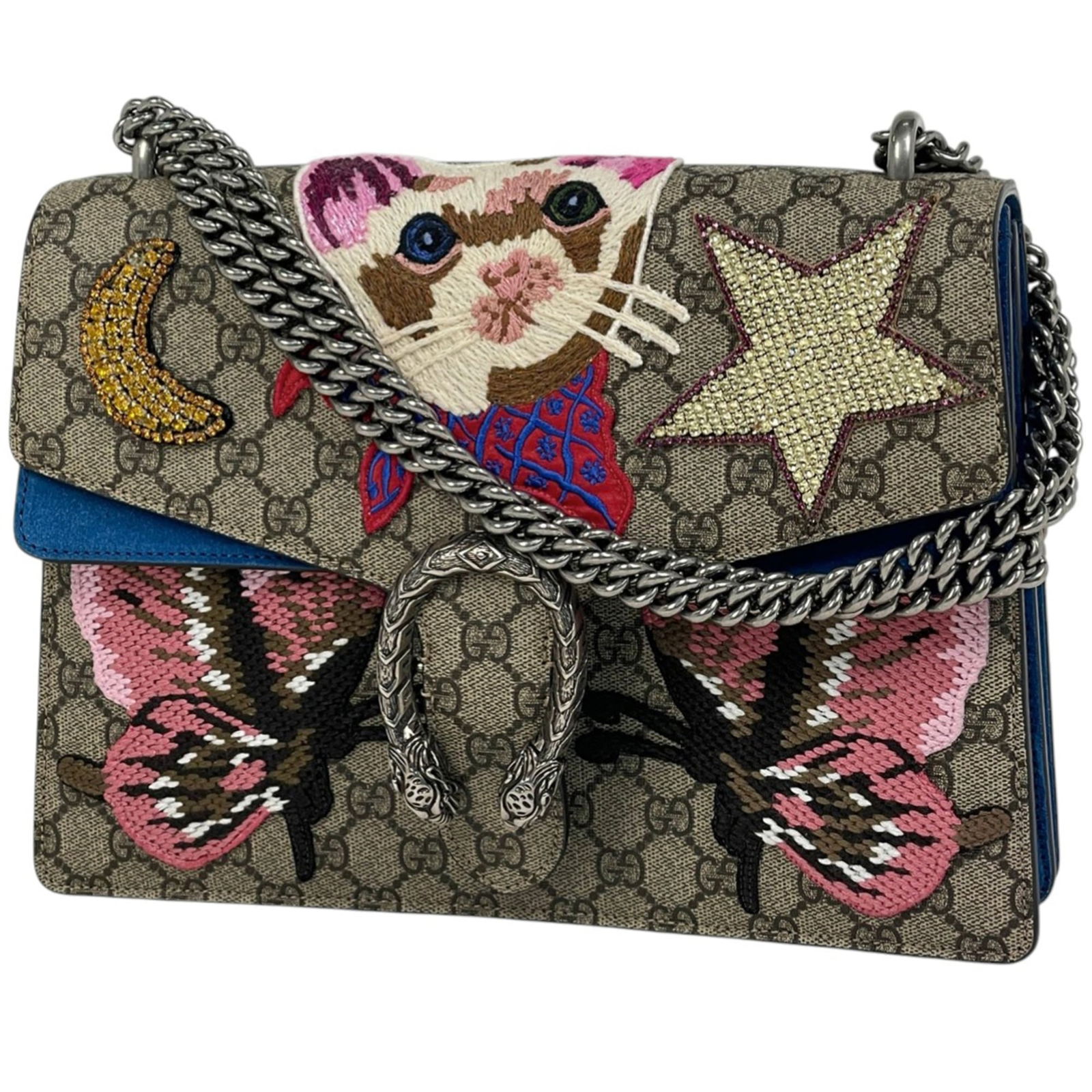 Gucci Supreme Shoulder Bag: Gucci Supreme Shoulder Bag Elevate your everyday style with the iconic Gucci Supreme Shoulder Bag, boasting the signature GG Supreme logo in rich beige and blue hues. This versatile bag is perfect for