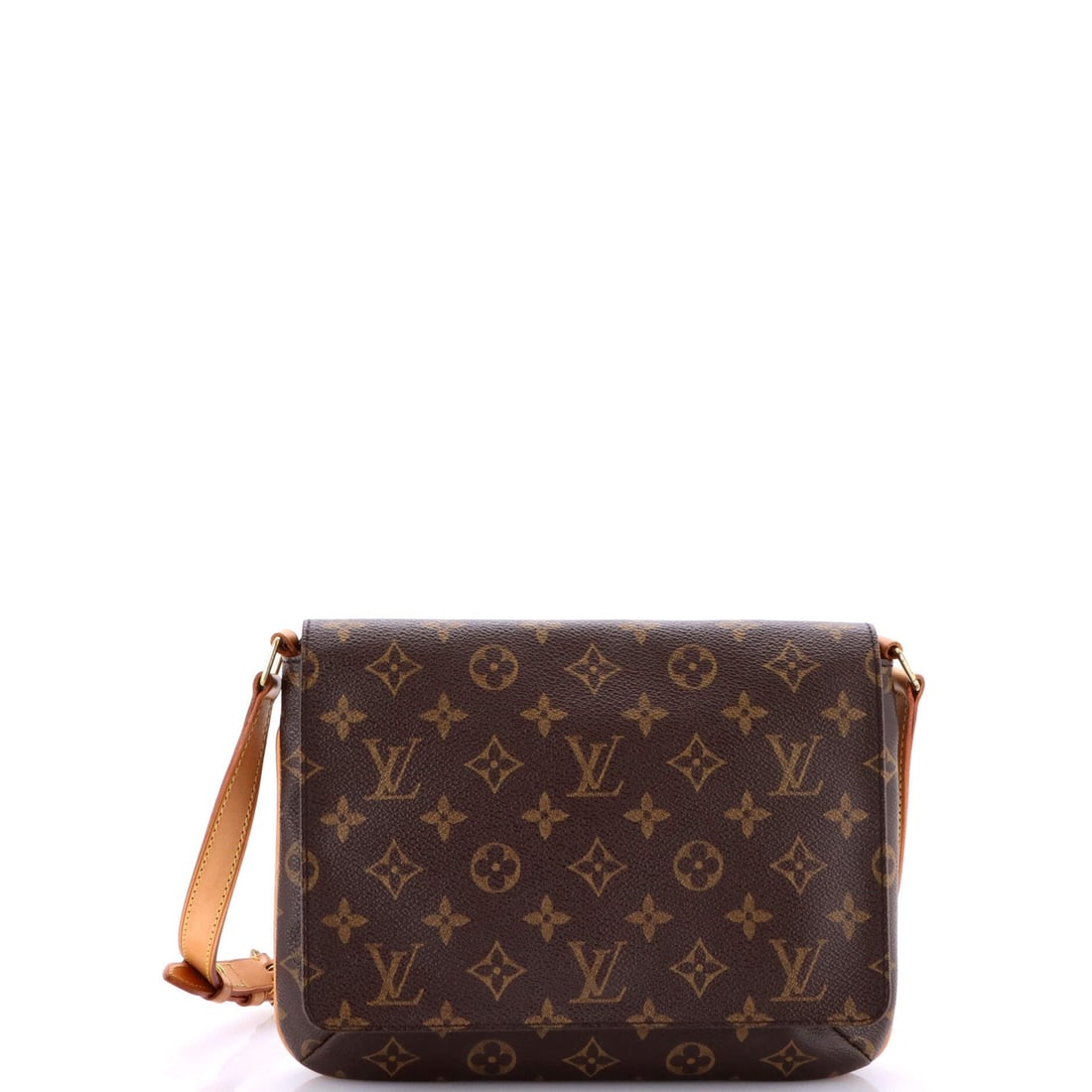 Louis Vuitton Monogram Canvas Musette Tango Handbag: Louis Vuitton Monogram Canvas Musette Tango Handbag Experience the timeless elegance of Louis Vuitton's iconic Monogram Canvas Musette Tango Handbag, boasting a rich brown exterior and signature gold