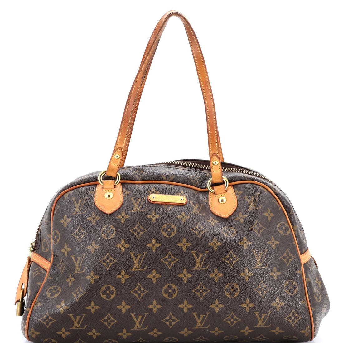 Louis Vuitton Montorgueil Handbag - Monogram Canvas GM: Louis Vuitton Montorgueil Handbag - Monogram Canvas GM A stunning Louis Vuitton Montorgueil Handbag in rich brown monogram canvas, boasting the iconic bowler style and signature gold hardware. With