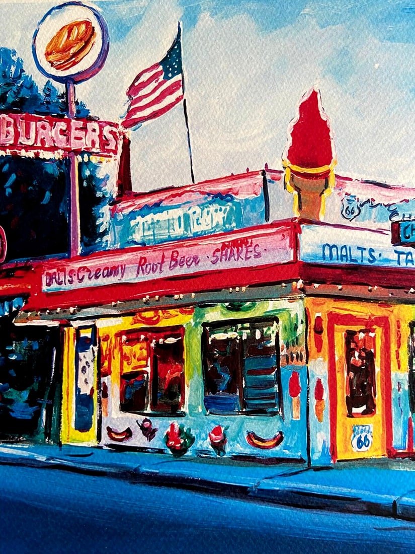 Museum Bob Dylan Lithograph "Route 66" Numbered Art - 5