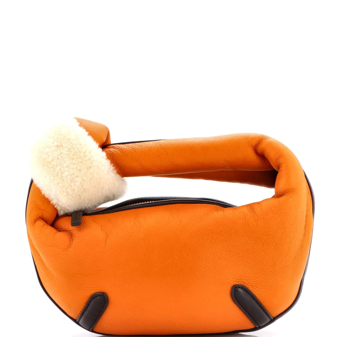 Mini Bottega Veneta Aviator Jodie Hobo Leather with Shearling: Mini Bottega Veneta Aviator Jodie Hobo Leather with Shearling The Mini Bottega Veneta Aviator Jodie Hobo Leather with Shearling is a stunning, compact version of the iconic design. This luxurious