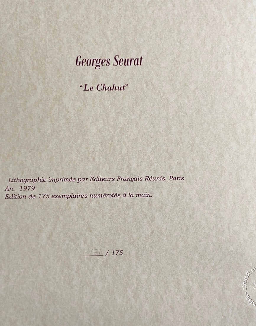 Numbered Georges Seurat Lithograph - 9