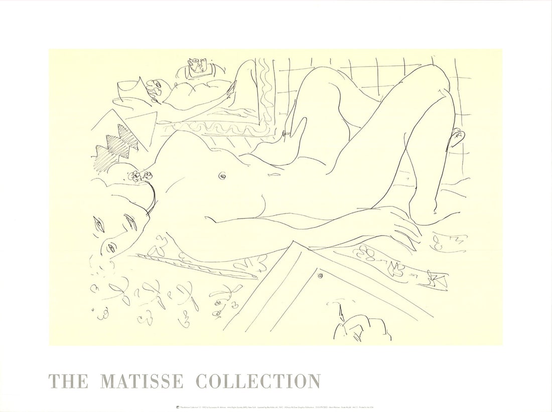 Y HENRI MATISSE Nude Model 18" x 24" Offset Lithograph 1993 Impressionism Black: Y HENRI MATISSE Nude Model 18" x 24" Offset Lithograph 1993 Impressionism Black Experience the iconic style of Henri Matisse with this stunning 1993 offset lithograph, 'Nude Model', measuring 18 x 24